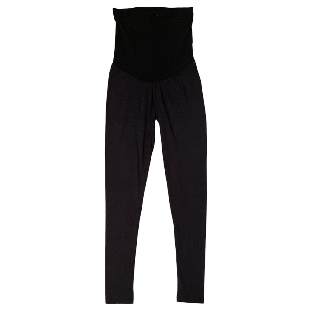 A Pea In The Pod Maternity Basic Stretchy Adjustable Wide Waistband S Leggings.